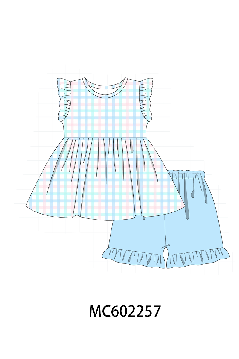 PO81 Mint plaid ruffle collection