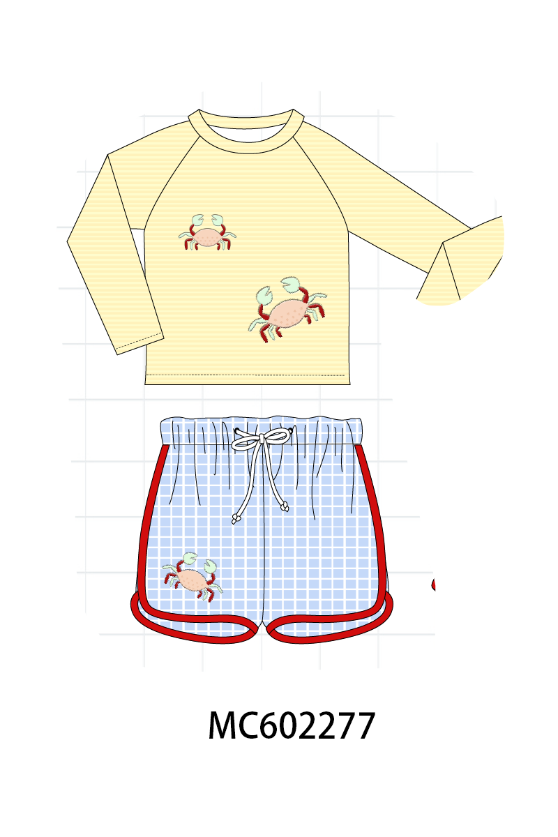 PO81 Blue crab applique collection