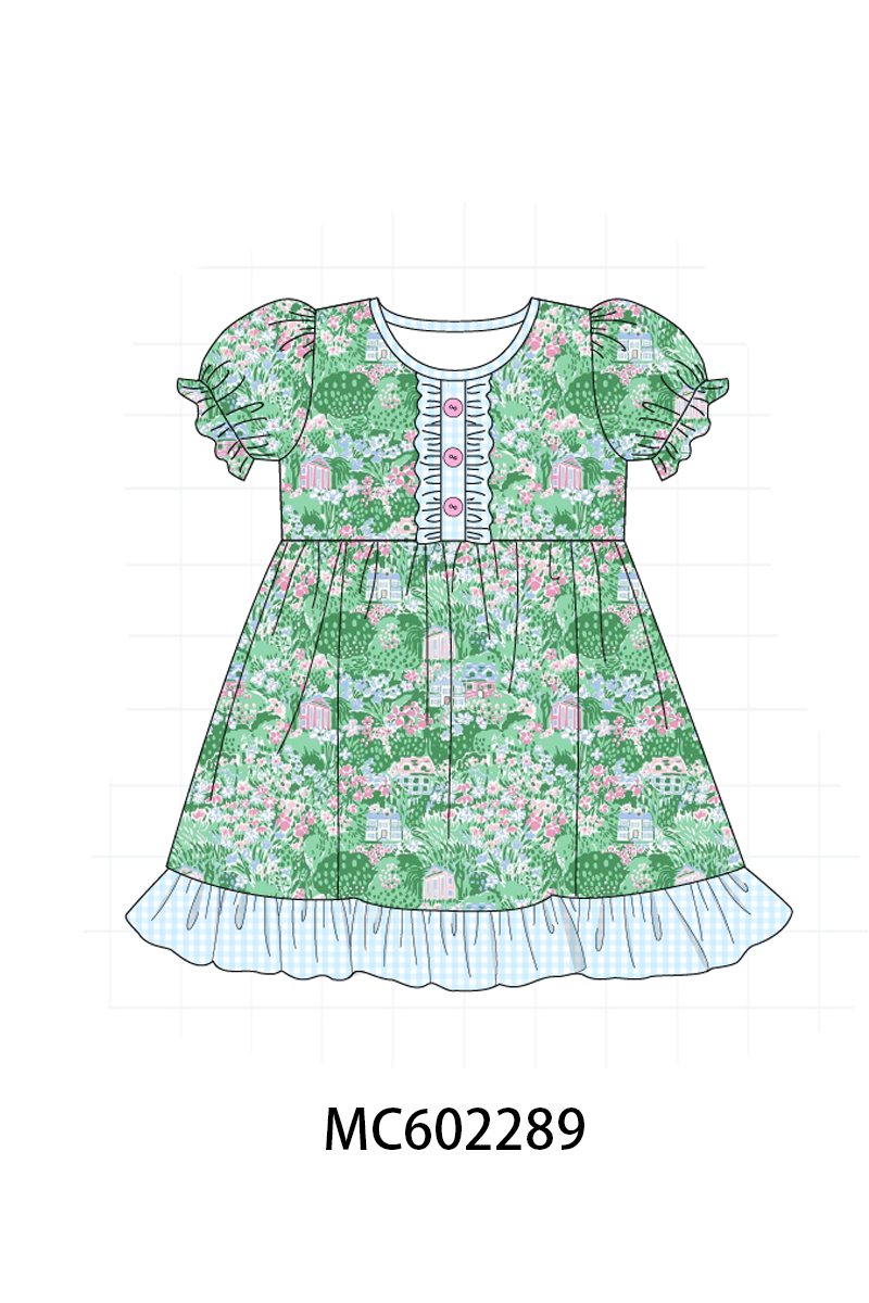 PO81 Green house floral print collection