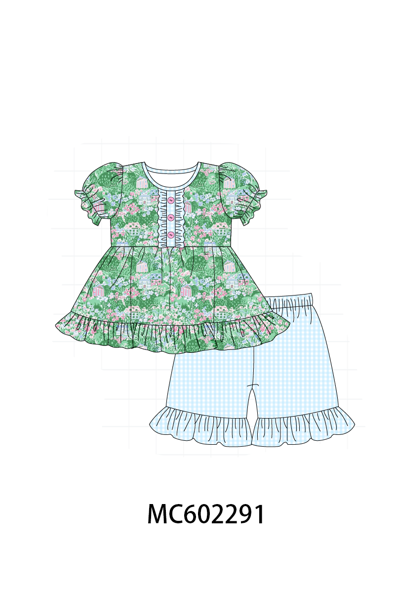 PO81 Green house floral print collection