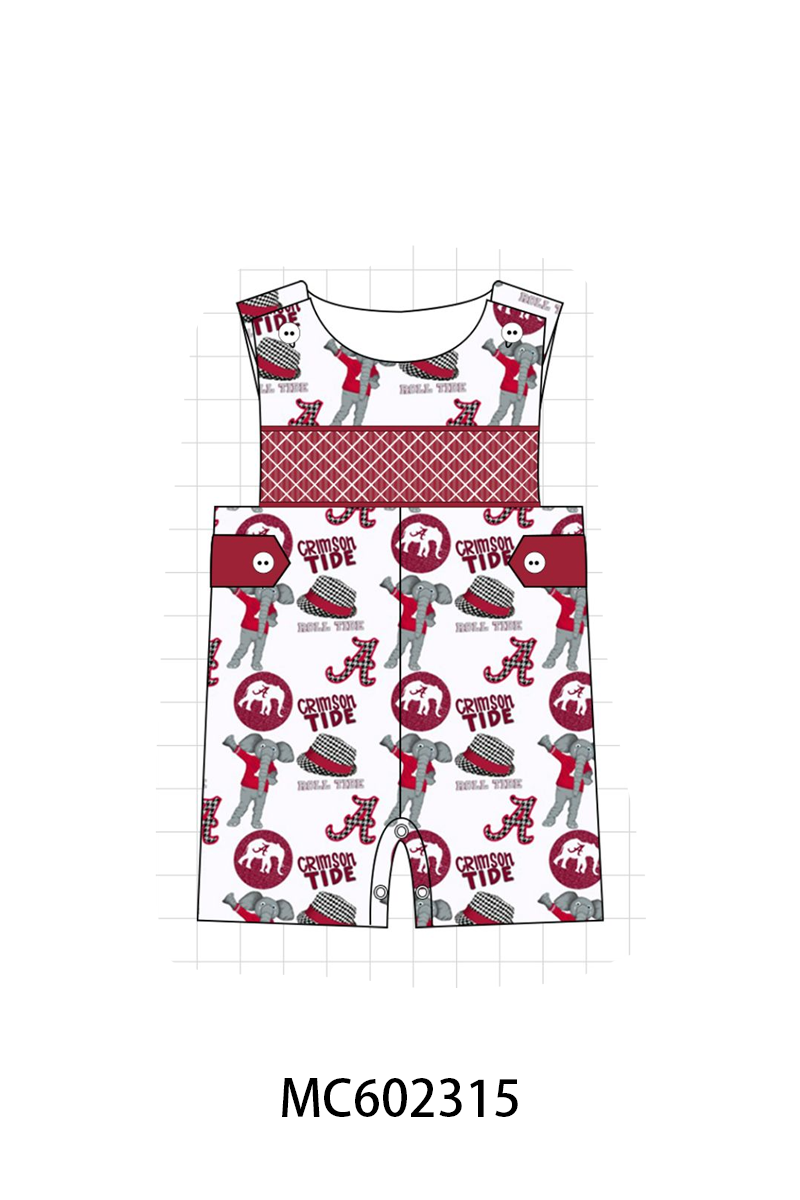 PO82 Maroon Alabama smocked collection