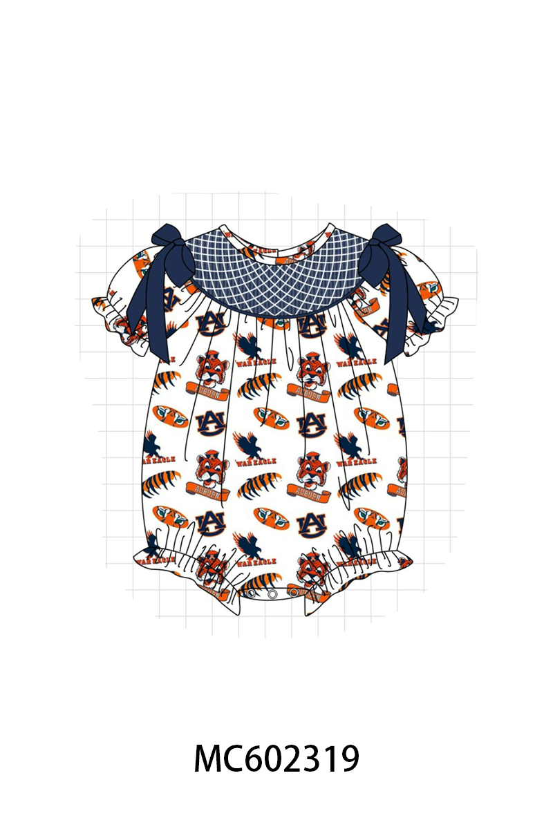 PO82 Navy Auburn smocked collection