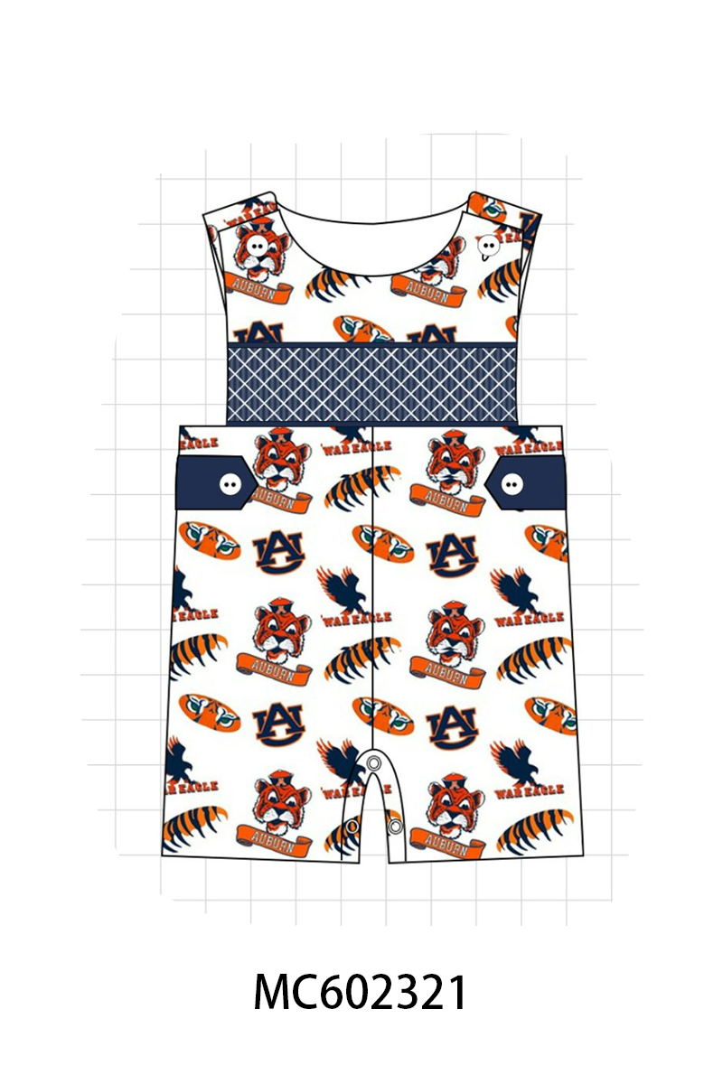 PO82 Navy Auburn smocked collection
