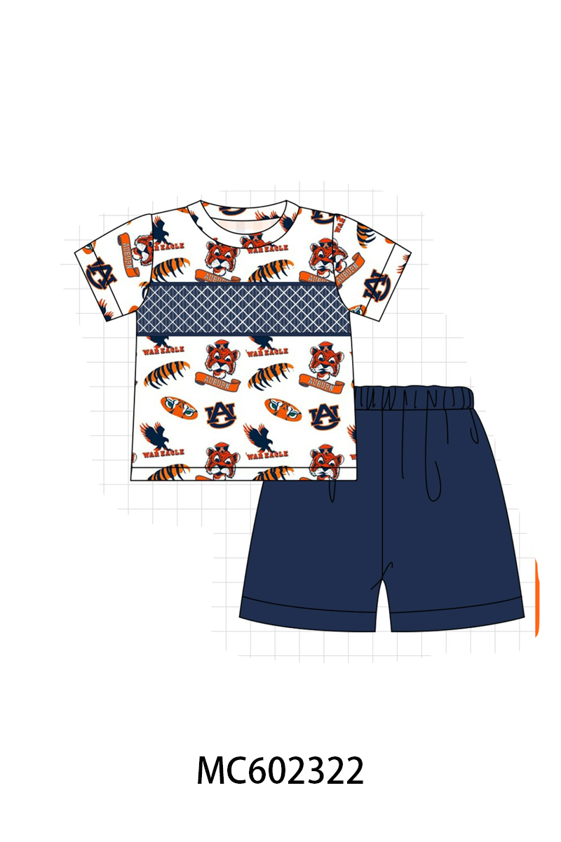 PO82 Navy Auburn smocked collection