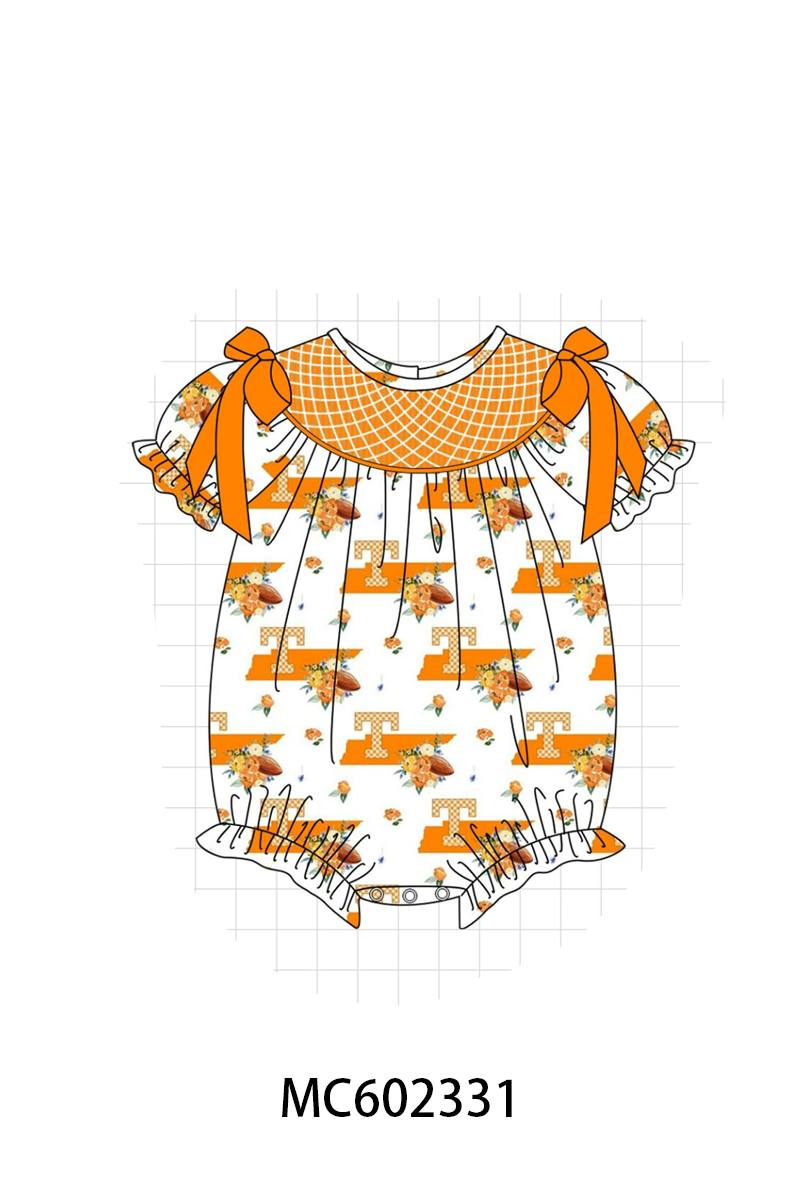 PO82 Orange Tennessee smocked collection