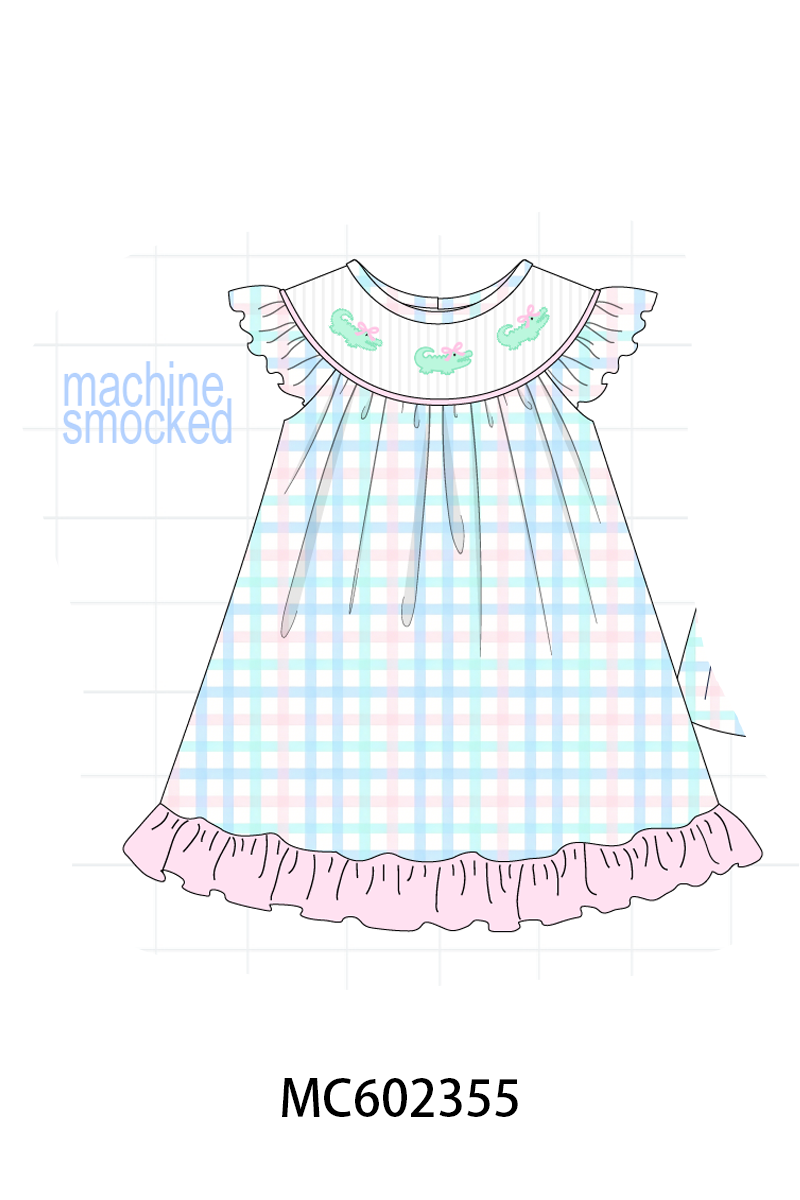 PO82 Crocodile applique smocked collection 2