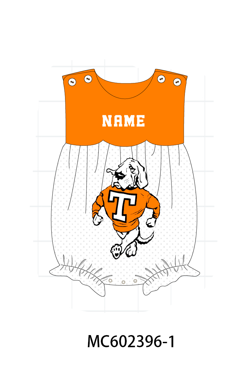PO82 Orange Tennessee monogram embroidery collection
