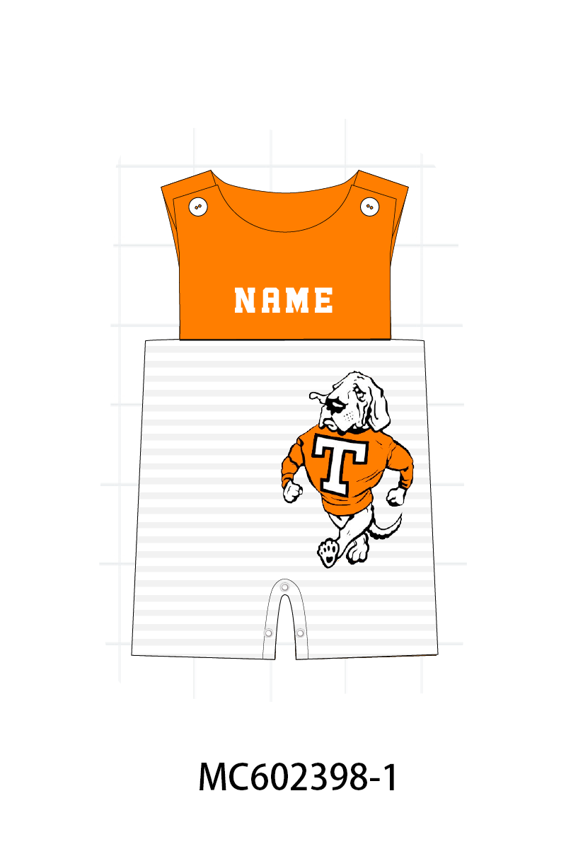 PO82 Orange Tennessee monogram embroidery collection