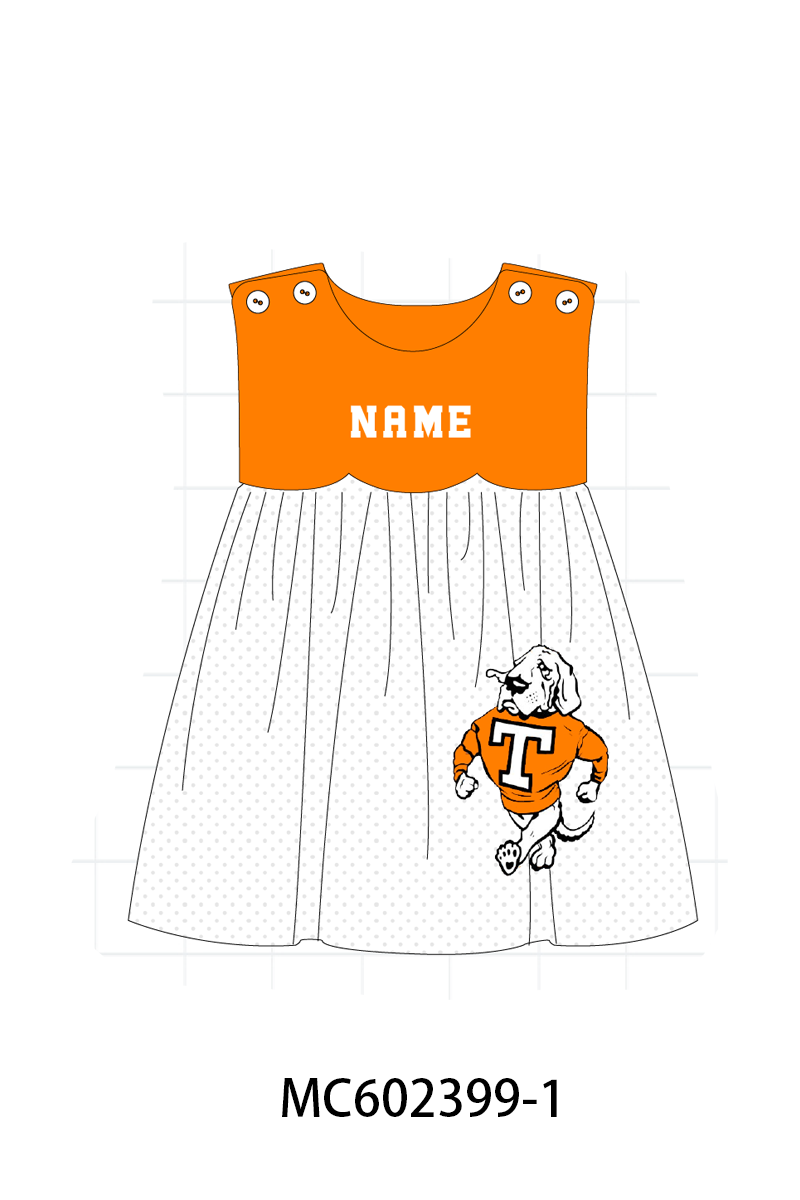 PO82 Orange Tennessee monogram embroidery collection