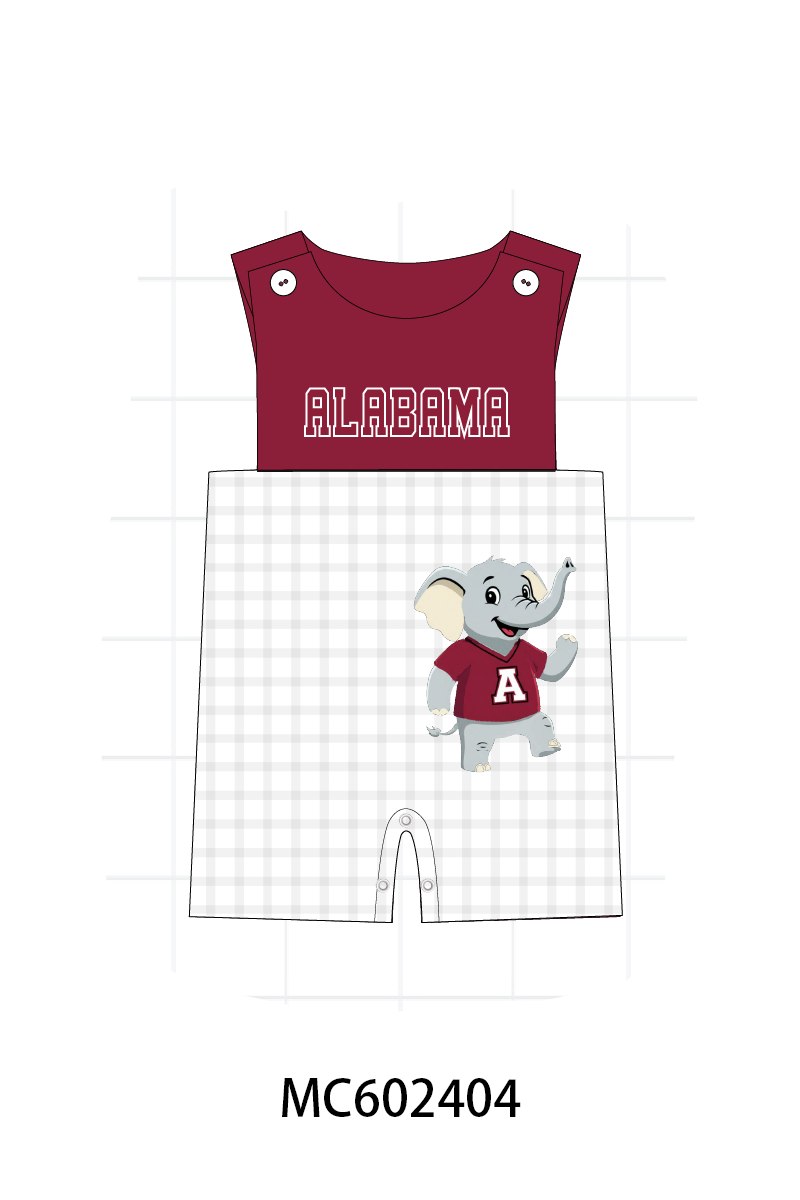PO82 Maroon Alabama elephant embroidery collection