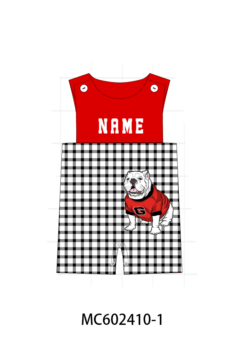 PO82 Red GEORGIA monogram embroidery collection