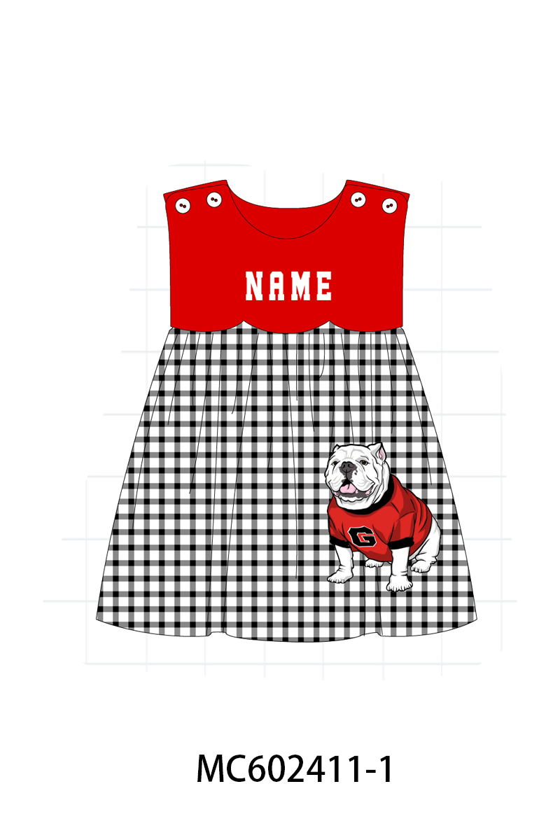 PO82 Red GEORGIA monogram embroidery collection