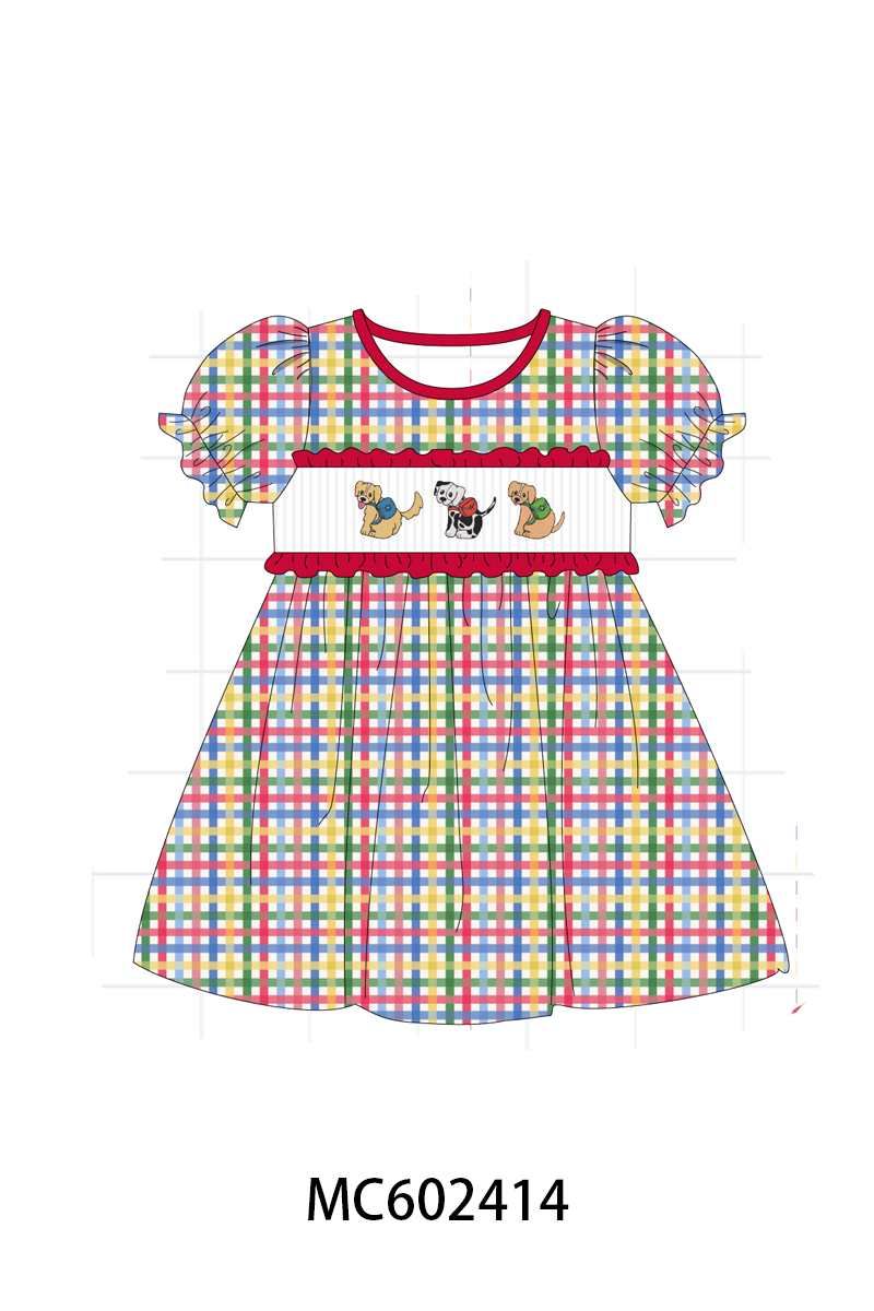 PO82 Puppy school plaid collection