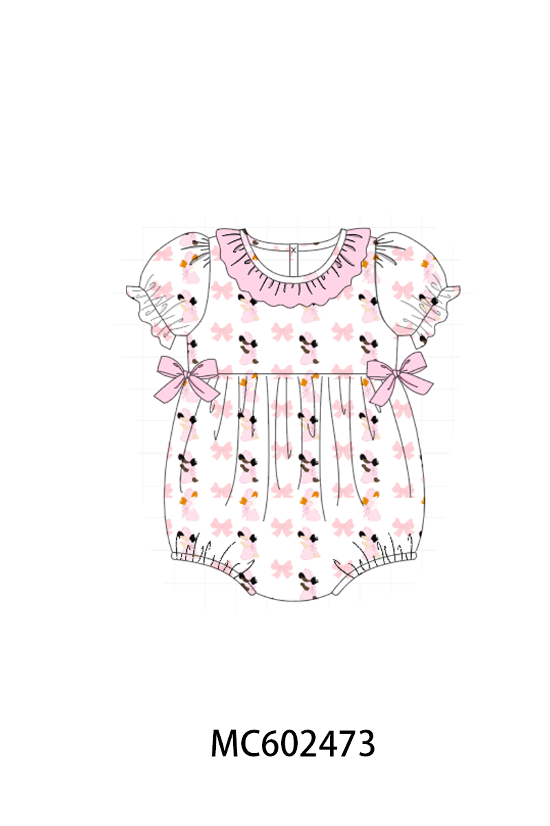 PO82 Pink bow litter girl print collection