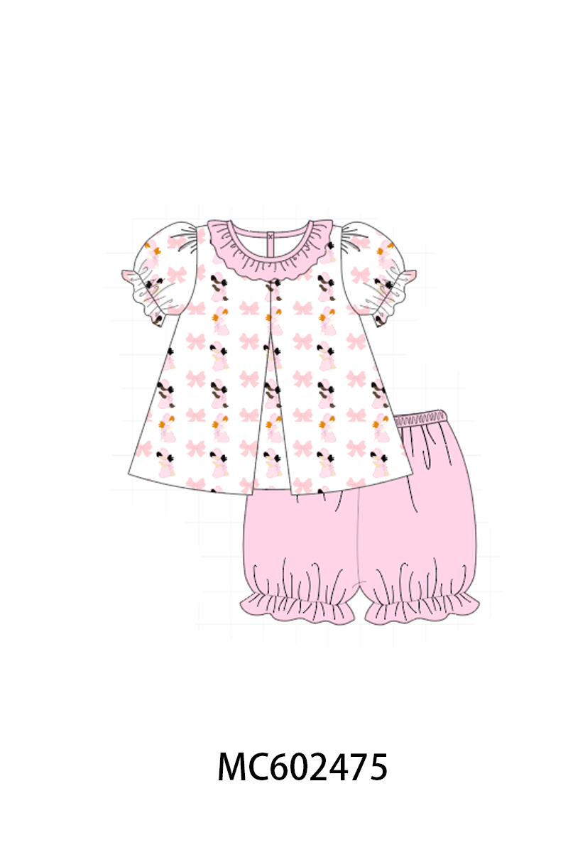 PO82 Pink bow litter girl print collection