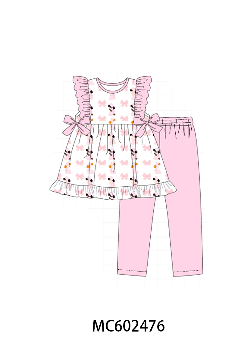 PO82 Pink bow litter girl print collection