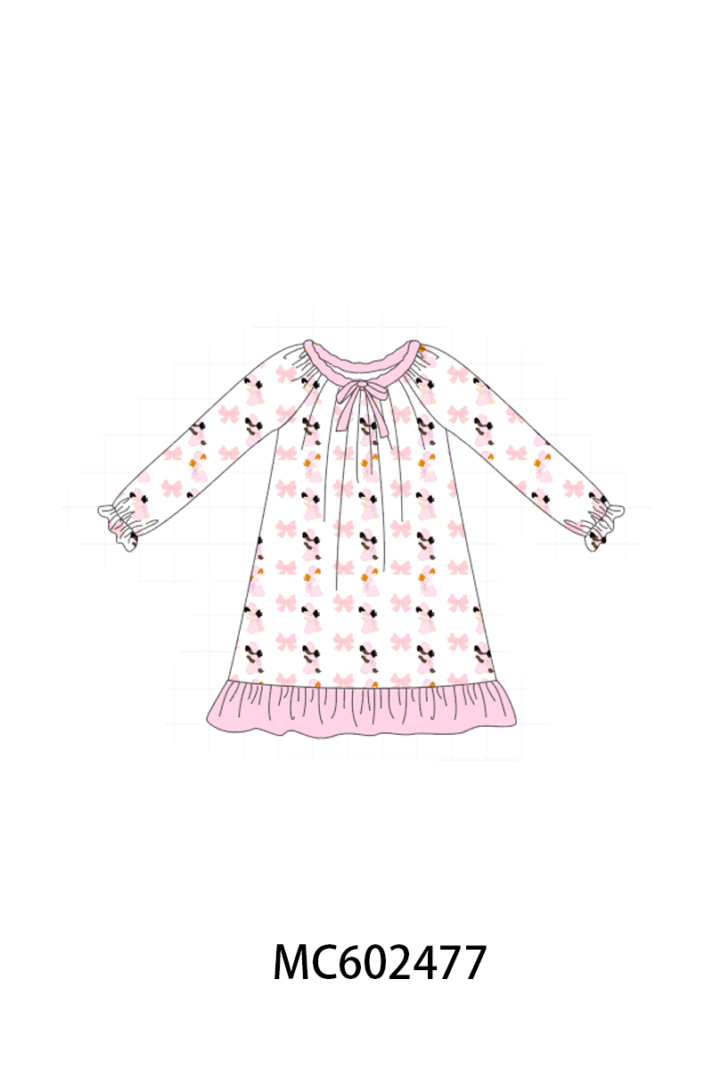 PO82 Pink bow litter girl print collection