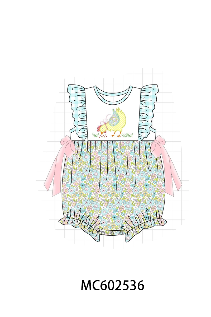 PO82 Chicken floral applique print collection
