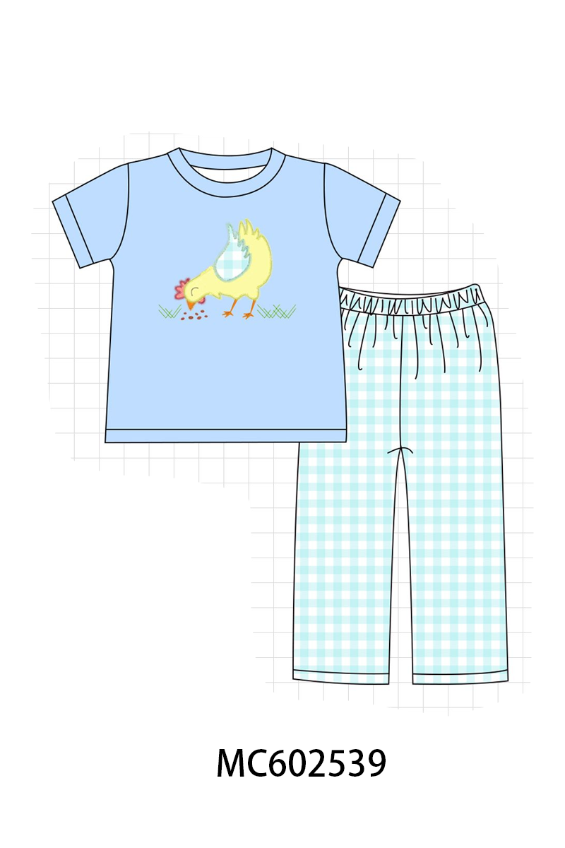 PO82 Chicken floral applique print collection