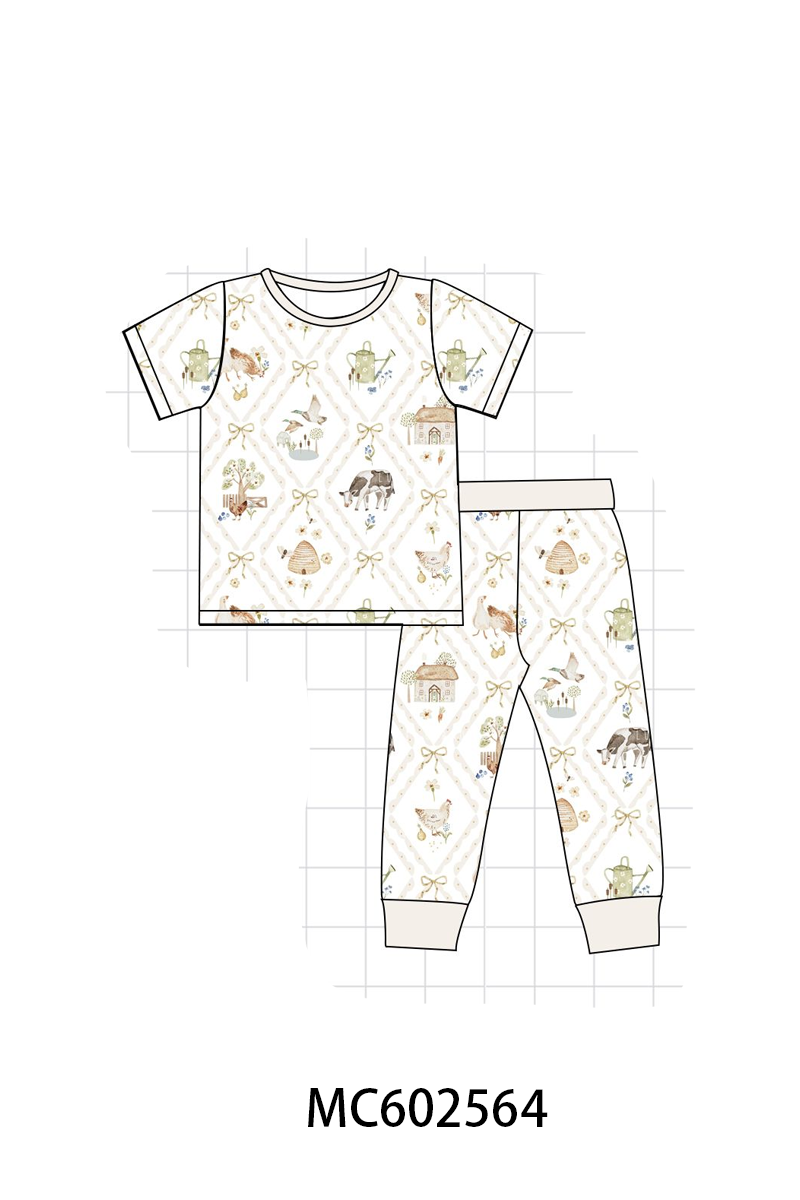 PO82 Pink farm bamboo collection