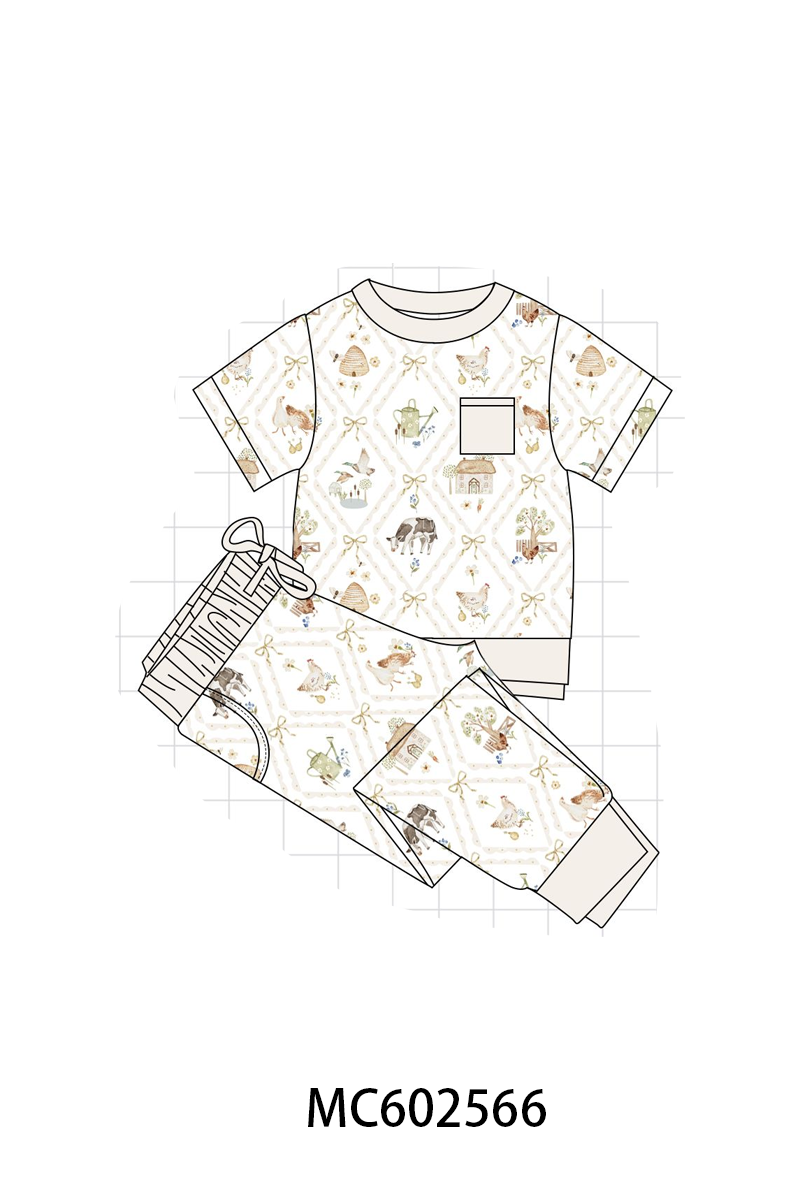 PO82 Pink farm bamboo collection