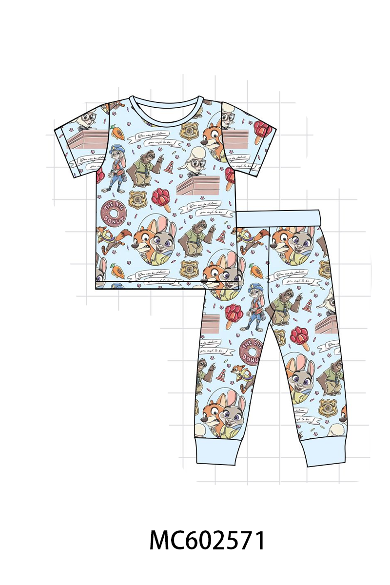 PO82 Blue character print bamboo collection