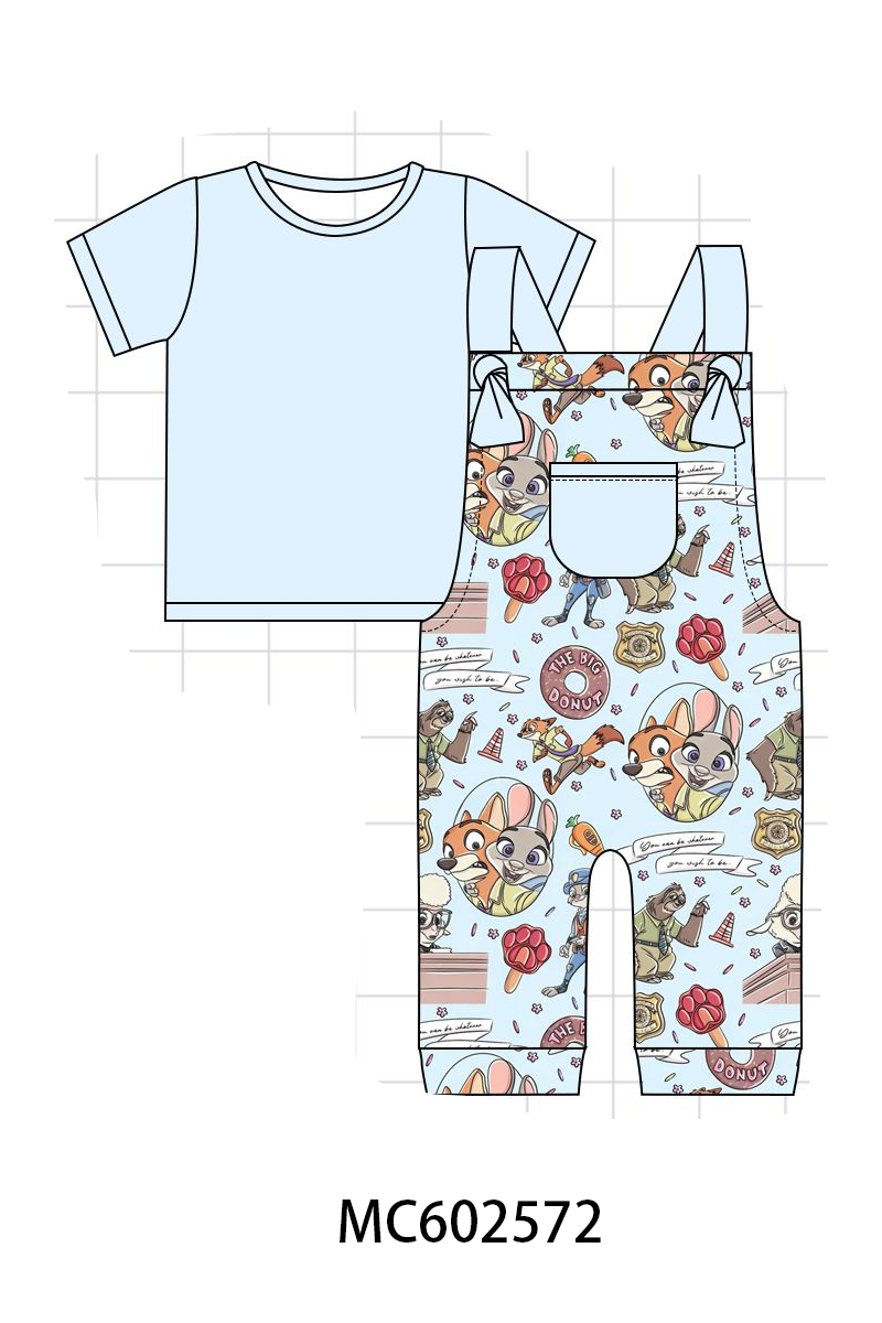 PO82 Blue character print bamboo collection