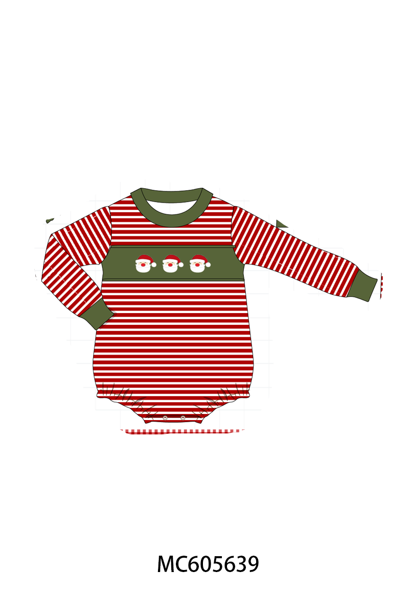PO93 Green christmas santa claus applique collection