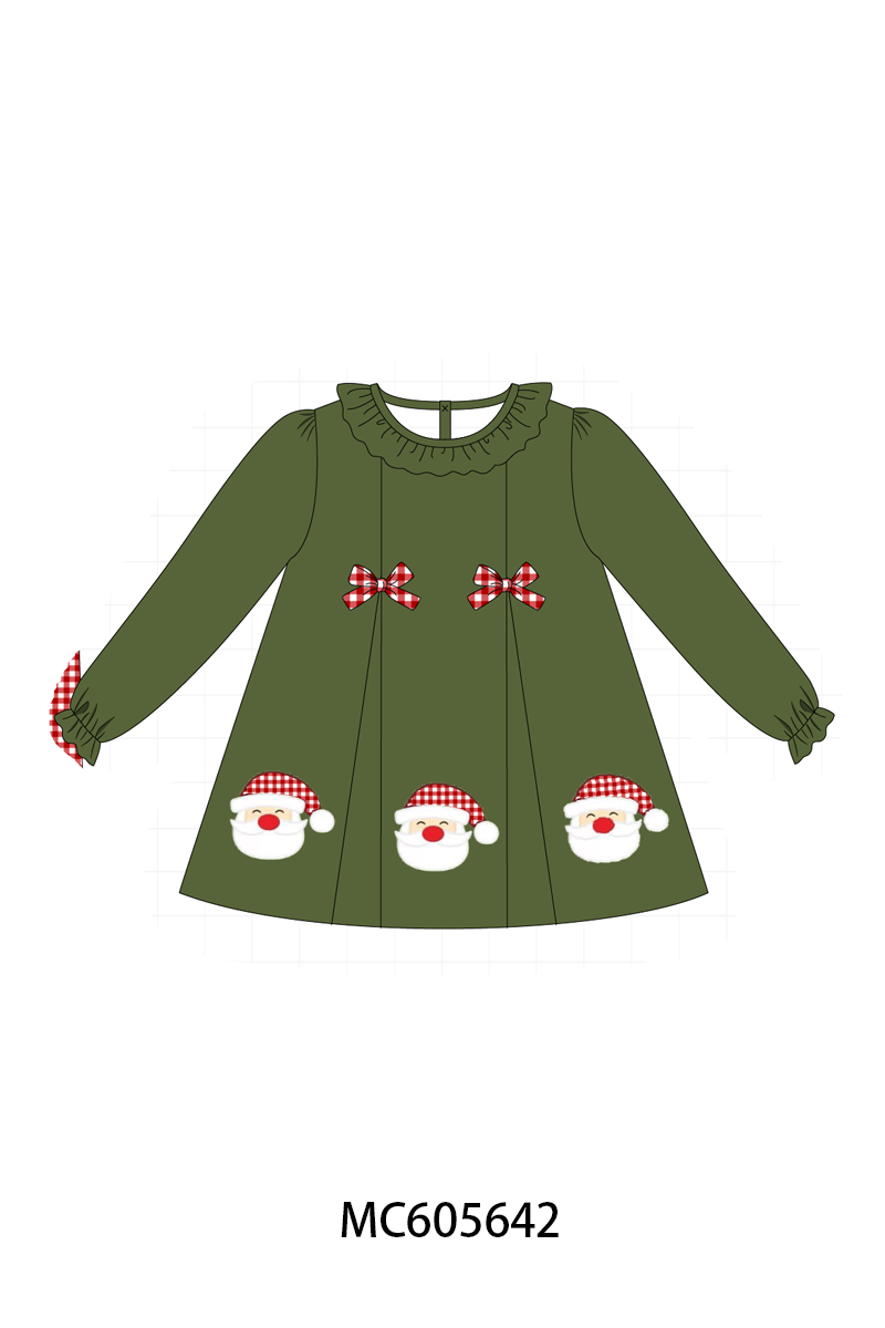 PO93 Green christmas santa claus applique collection