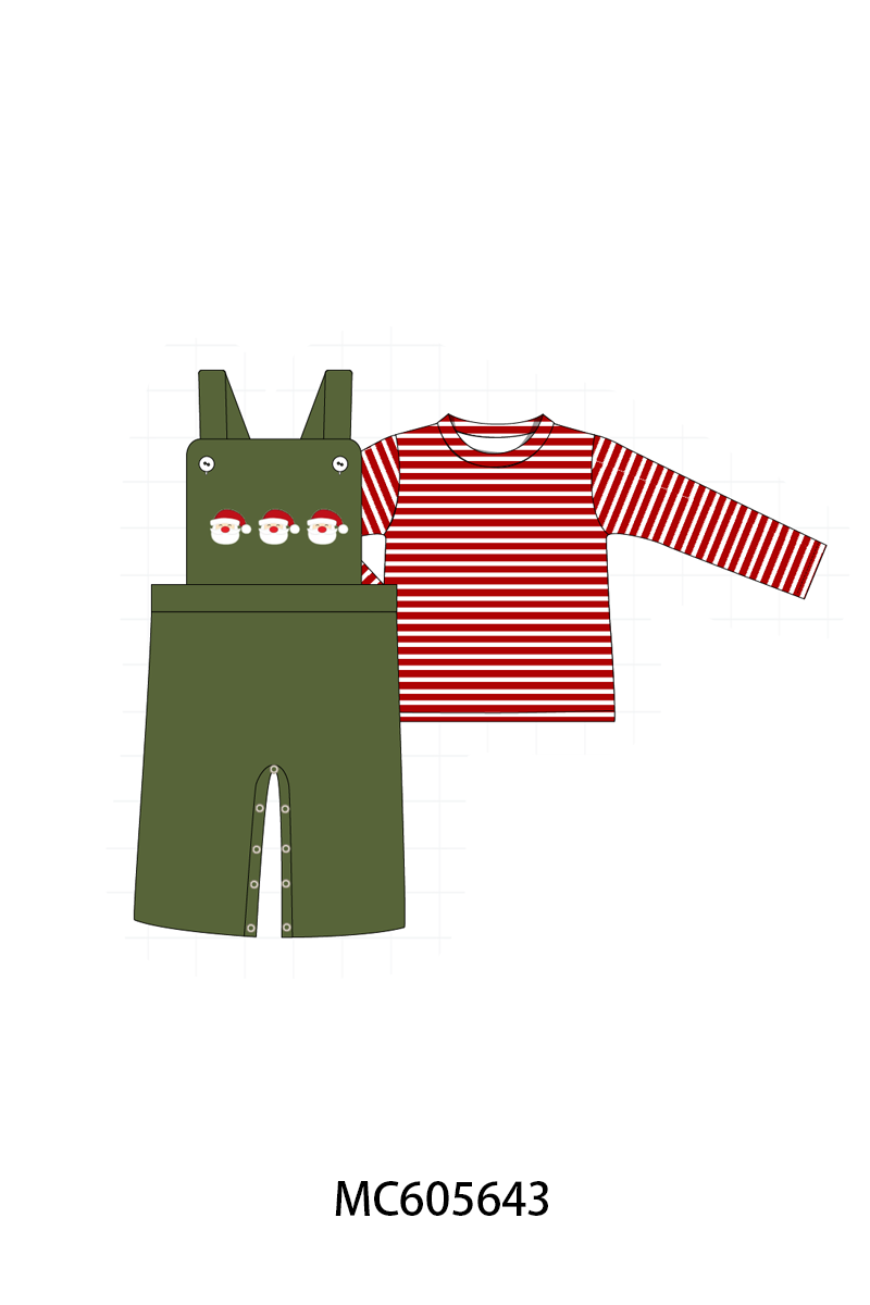 PO93 Green christmas santa claus applique collection