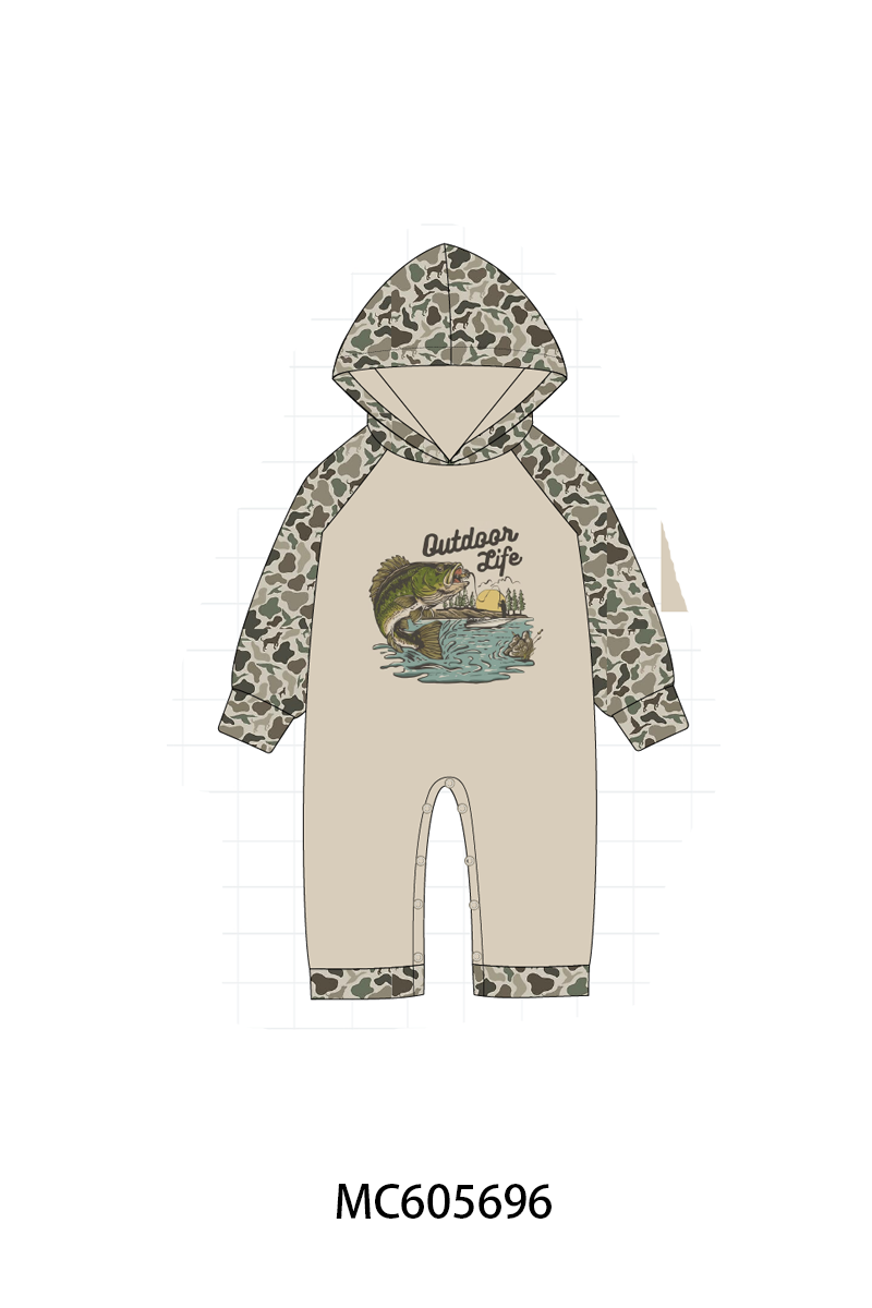 PO93 Khaki camo fishing print collection