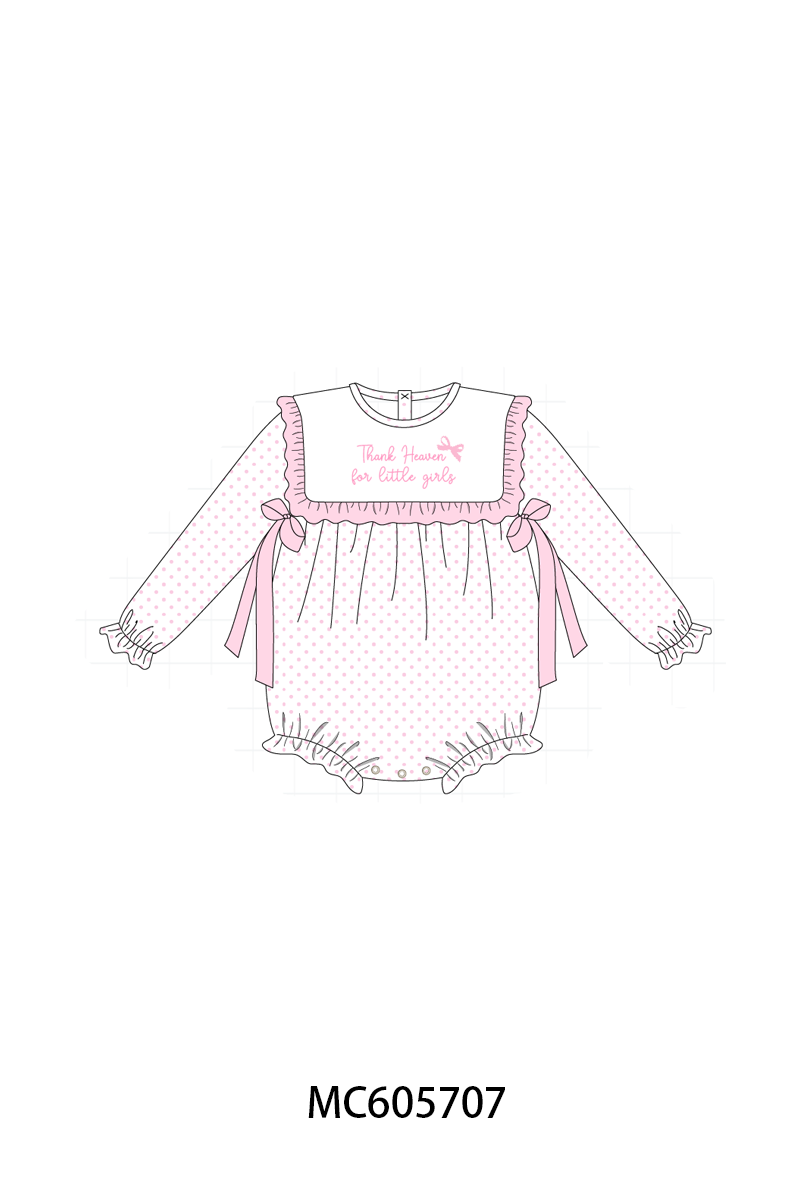 PO93 Pink&blue embroidery dot gingham collection