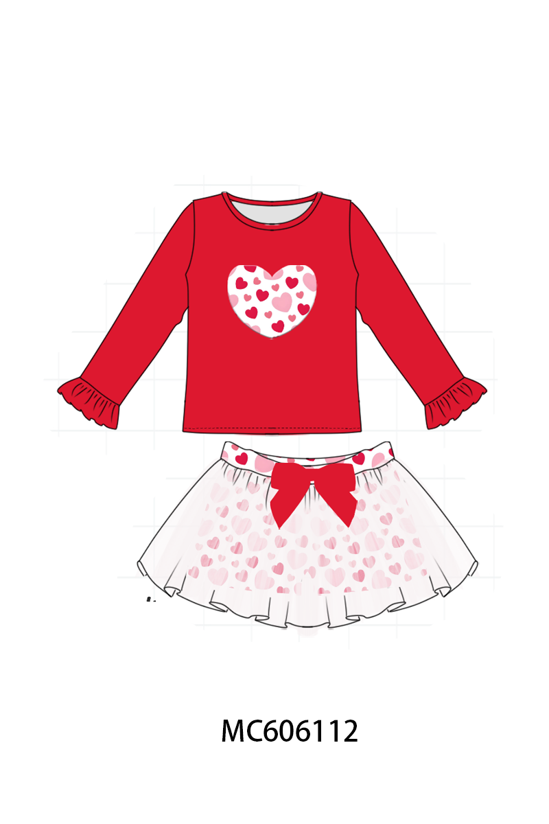 PO95 Red valentine heart ruffle collection