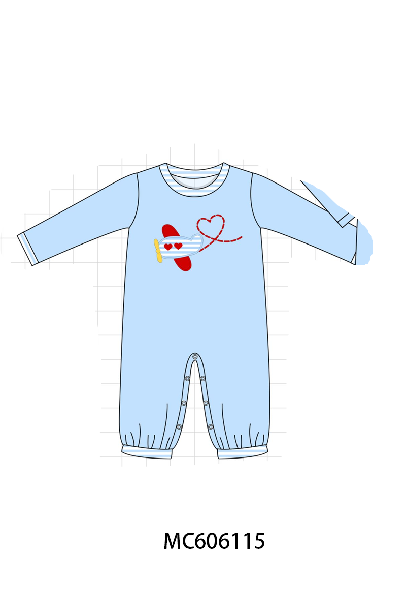 PO95 Blue valentine's day airplane applique collection