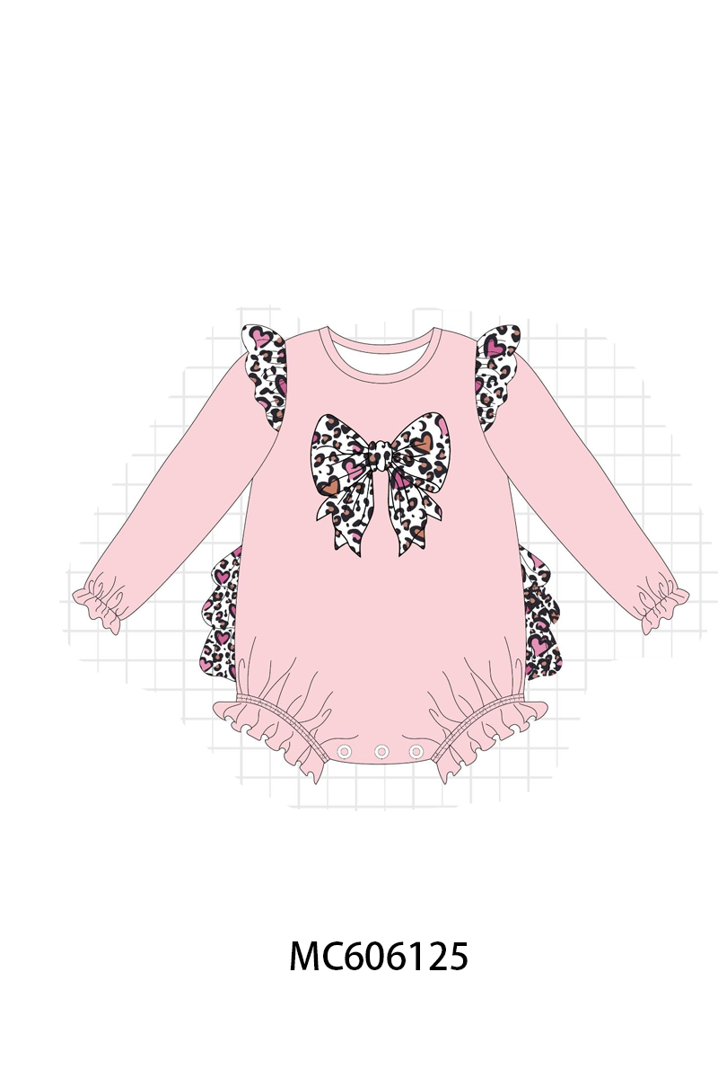 PO95 Pink leopard bow heart colllection