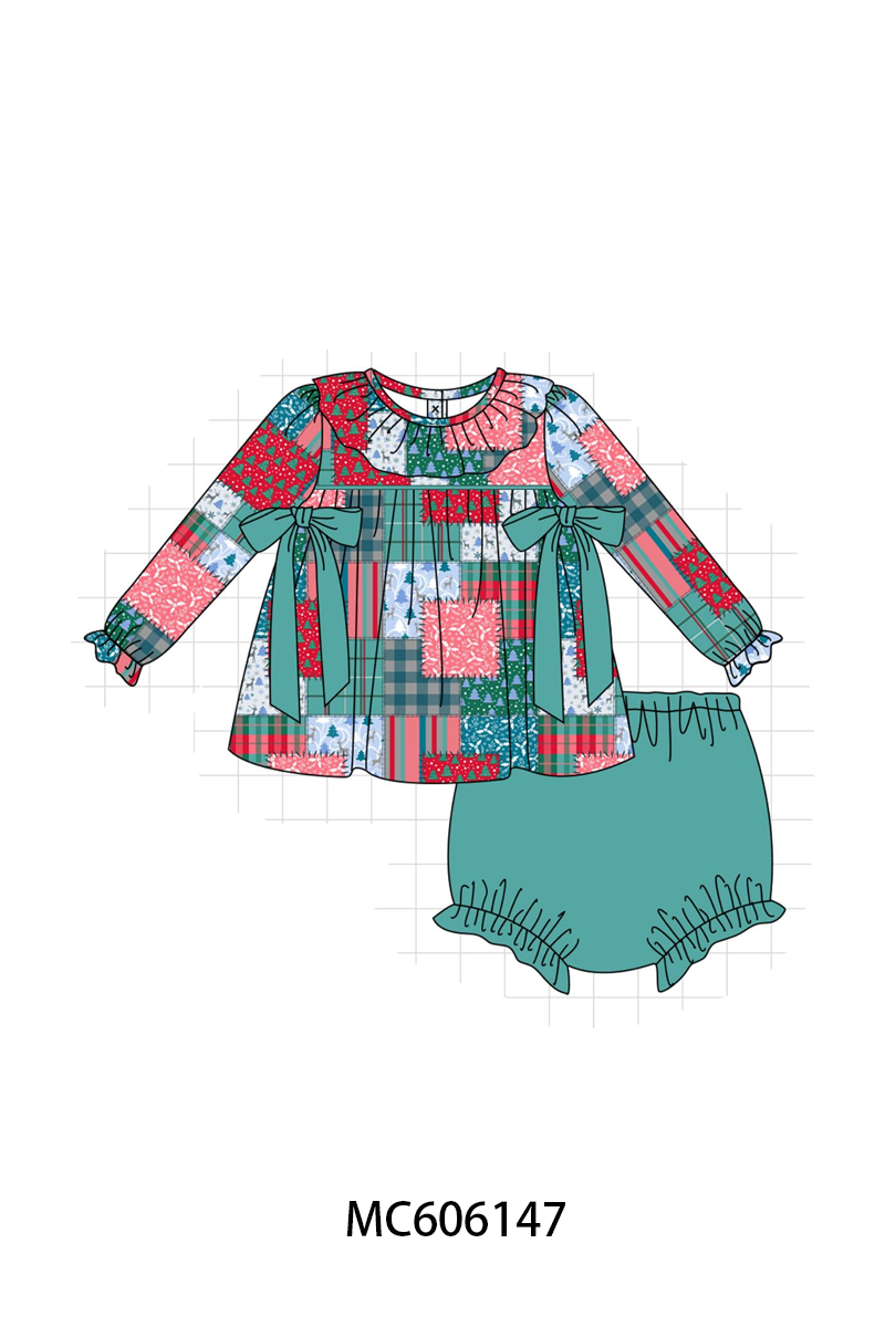 PO95 Teal christmas patchwork collection
