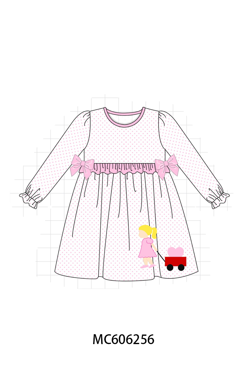 PO95 Pink heart wagon applique collection