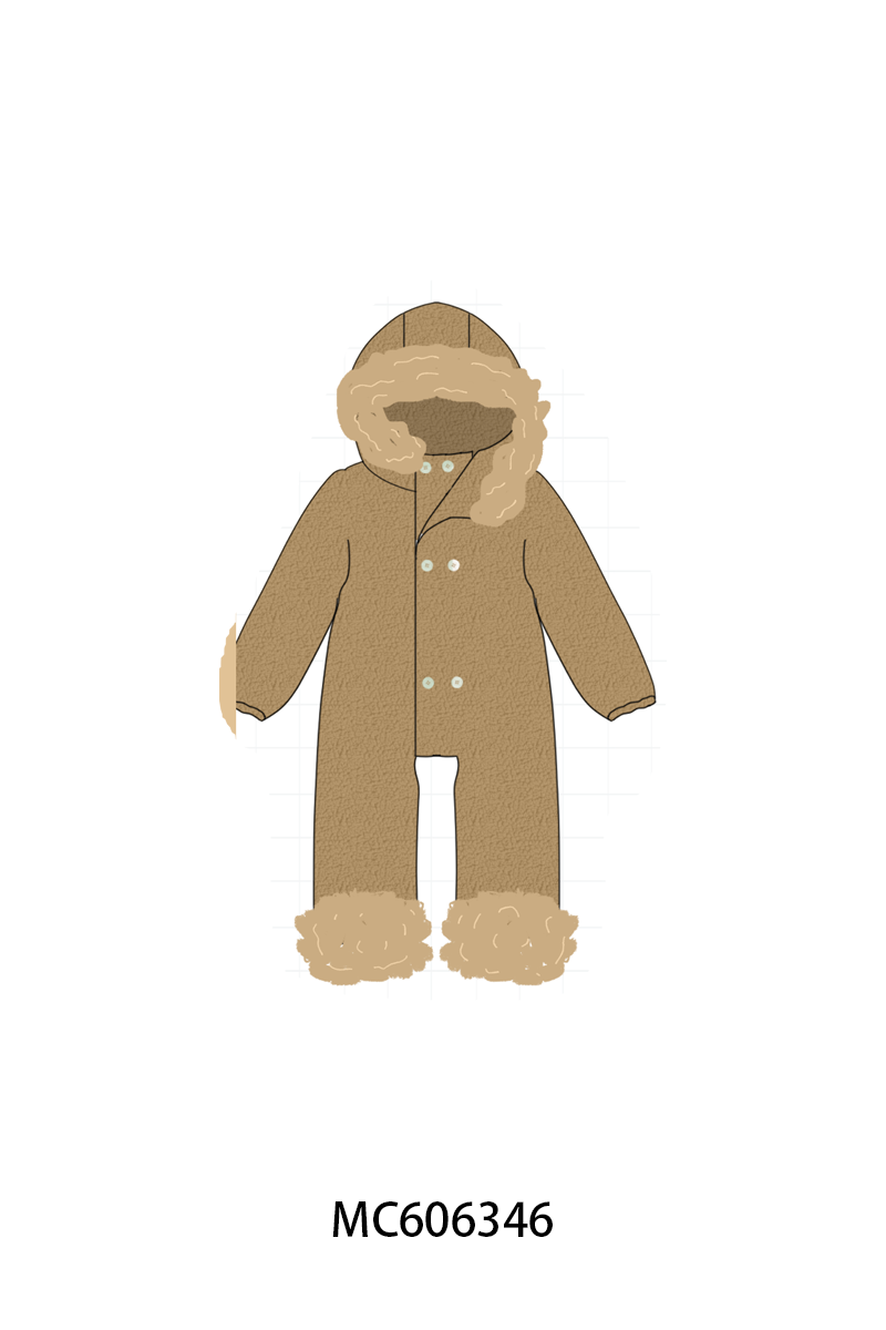 PO95 Multicolored fleece hoodie romper collection