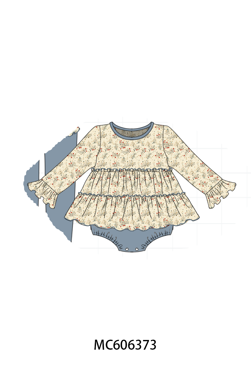 PO95 Christmas floral print tiered collection