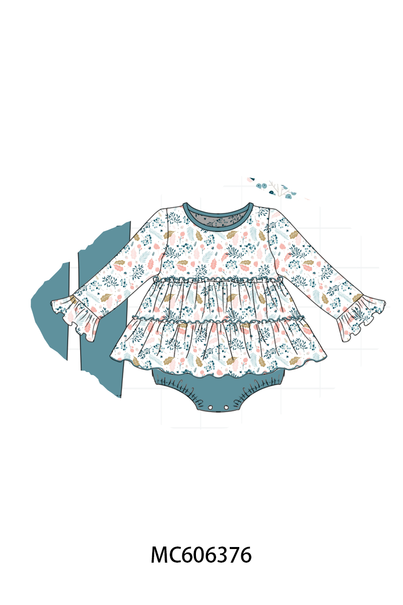 PO95 Christmas floral print tiered collection
