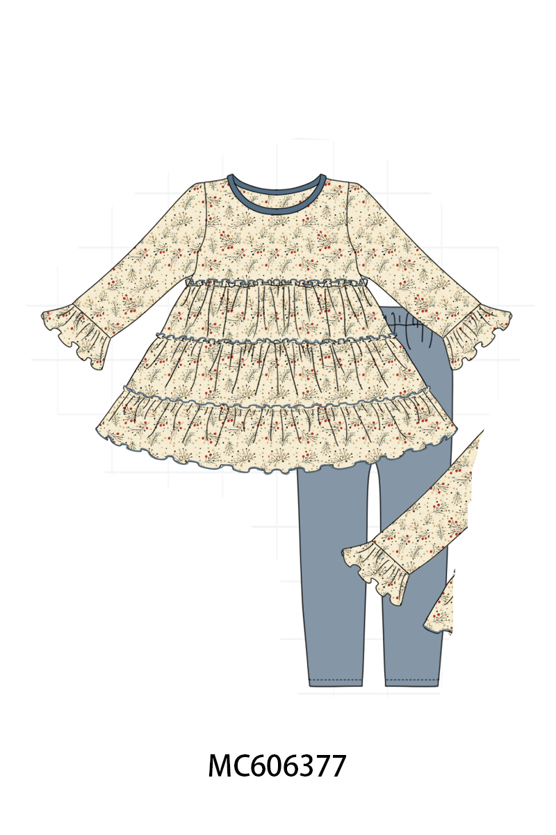 PO95 Christmas floral print tiered collection