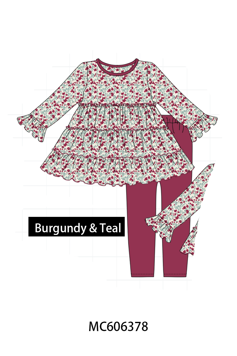 PO95 Christmas floral print tiered collection