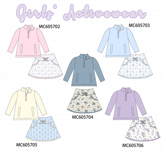 PO93 Multicolored floral active skorts set collection