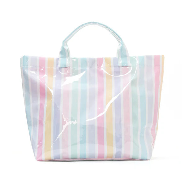 PVC Striped Tote Bag