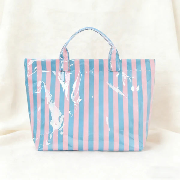 PVC Striped Tote Bag