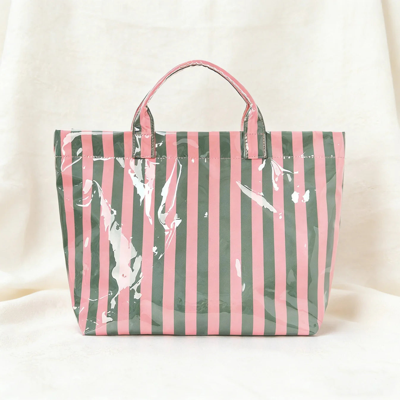 PVC Striped Tote Bag