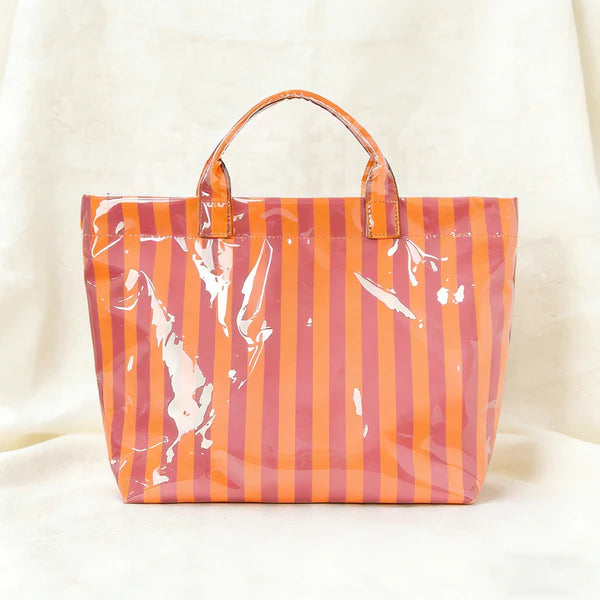 PVC Striped Tote Bag