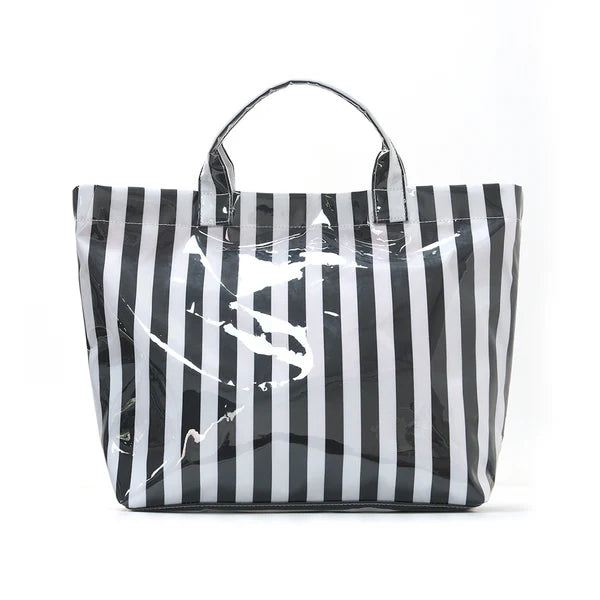 PVC Striped Tote Bag