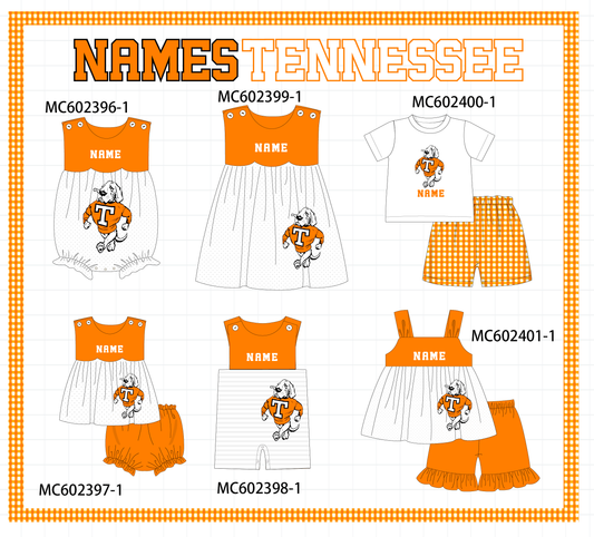 PO82 Orange Tennessee monogram embroidery collection