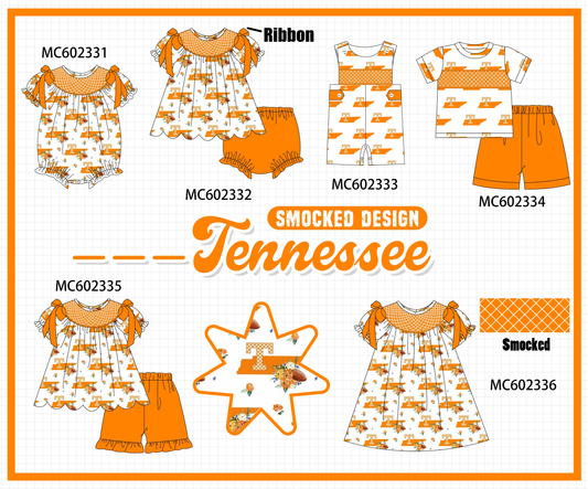 PO82 Orange Tennessee smocked collection